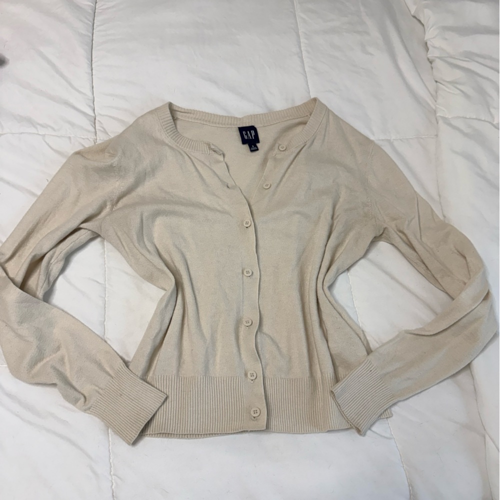 GAP Cream Knit Cardigan